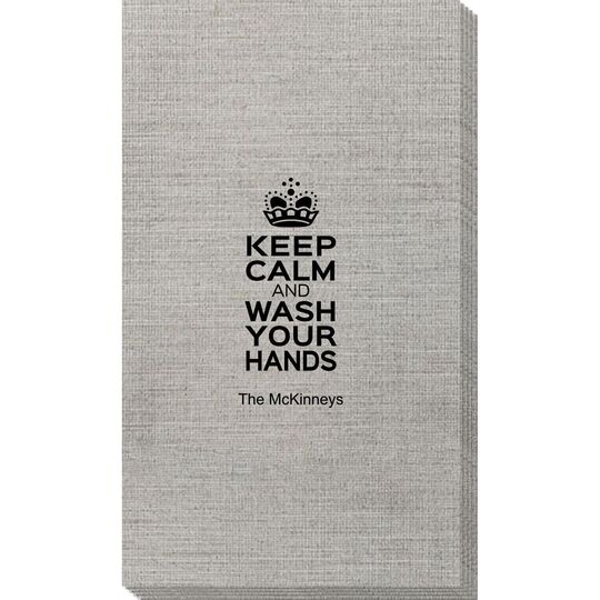 Keep Calm and Wash Your Hands Bamboo Luxe Guest Towels